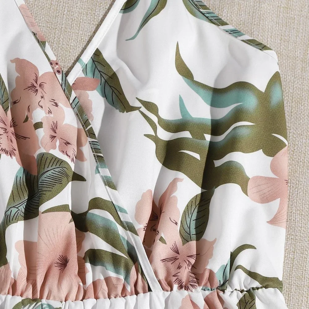 New Surplice Neck Floral Cami Romper - Picture 4 of 5